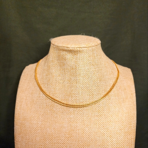 Anne Klein Double Layer Gold Simple Necklace - Picture 1 of 2